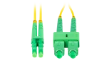 PATCHCORD ŚWIATŁOWODOWY SM SC/APC-LC/APC DUPLEX 3.0MM LSZH G657A1 2M ŻÓŁTY LANBERG