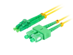 PATCHCORD ŚWIATŁOWODOWY SM SC/APC-LC/APC DUPLEX 3.0MM LSZH G657A1 2M ŻÓŁTY LANBERG