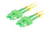 PATCHCORD ŚWIATŁOWODOWY SM SC/APC-SC/APC DUPLEX 3.0MM LSZH G657A1 10M ŻÓŁTY LANBERG