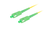 PATCHCORD ŚWIATŁOWODOWY SM SC/APC-SC/APC SIMPLEX 3.0MM LSZH G657A1 3M ZÓŁTY LANBERG