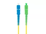 PATCHCORD ŚWIATŁOWODOWY SM SC/APC-SC/UPC SIMPLEX 3.0MM LSZH G657A1 3M ŻÓŁTY LANBERG