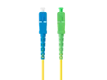 PATCHCORD ŚWIATŁOWODOWY SM SC/APC-SC/UPC SIMPLEX 3.0MM LSZH G657A1 3M ŻÓŁTY LANBERG