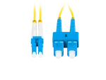 PATCHCORD ŚWIATŁOWODOWY SM SC/UPC-LC/UPC DUPLEX 3.0MM LSZH G657A1 1M ŻÓŁTY LANBERG