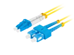 PATCHCORD ŚWIATŁOWODOWY SM SC/UPC-LC/UPC DUPLEX 3.0MM LSZH G657A1 1M ŻÓŁTY LANBERG