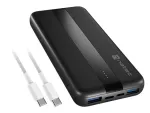 POWERBANK NATEC TREVI SLIM Q V2 10000MAH PD USB-C 20W + USB-A 18W + KABEL USB-C - USB-C