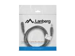 PRZEDŁUŻACZ AUDIO MINIJACK 3.5MM M/F 3 PIN 1.5M CZARNY LANBERG