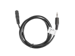 PRZEDŁUŻACZ AUDIO MINIJACK 3.5MM M/F 3 PIN 1.5M CZARNY LANBERG