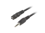 PRZEDŁUŻACZ AUDIO MINIJACK 3.5MM M/F 3 PIN 1.5M CZARNY LANBERG