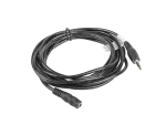 PRZEDŁUŻACZ AUDIO MINIJACK 3.5MM M/F 3 PIN 3M CZARNY LANBERG
