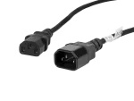 PRZEDŁUŻACZ KABLA ZASILAJĄCEGO IEC 320 C13->C14 1.8M VDE CZARNY LANBERG