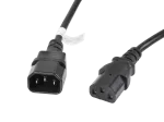 PRZEDŁUŻACZ KABLA ZASILAJĄCEGO IEC 320 C13->C14 3M VDE CZARNY LANBERG