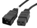 PRZEDŁUŻACZ KABLA ZASILAJĄCEGO IEC 320 C19->C20 SERWEROWY 1.8M VDE CZARNY LANBERG