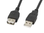 PRZEDŁUŻACZ USB-A M/F 2.0 0.7M CZARNY LANBERG