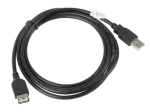 PRZEDŁUŻACZ USB-A M/F 2.0 1.8M CZARNY LANBERG