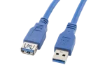PRZEDŁUŻACZ USB-A M/F 3.0 3M NIEBIESKI LANBERG