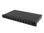 PRZEŁĄCZNICA ŚWIATŁOWODOWA LANBERG 12XSC DUPLEX / 12XLC QUAD RACK 19" 1U CZARNA + AKCESORIA