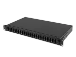 PRZEŁĄCZNICA ŚWIATŁOWODOWA LANBERG 24XSC DUPLEX / 24XLC QUAD RACK 19" 1U CZARNA + AKCESORIA