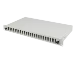 PRZEŁĄCZNICA ŚWIATŁOWODOWA LANBERG 24XSC DUPLEX / 24XLC QUAD RACK 19" 1U SZARA + AKCESORIA