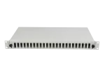 PRZEŁĄCZNICA ŚWIATŁOWODOWA LANBERG 24XSC DUPLEX / 24XLC QUAD RACK 19" 1U SZARA + AKCESORIA
