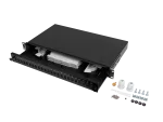 PRZEŁĄCZNICA ŚWIATŁOWODOWA LANBERG 24XSC SIMPLEX / 24XLC DUPLEX RACK 19" 1U CZARNA + AKCESORIA