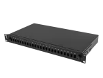 PRZEŁĄCZNICA ŚWIATŁOWODOWA LANBERG 24XSC SIMPLEX / 24XLC DUPLEX RACK 19" 1U CZARNA + AKCESORIA