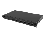 PRZEŁĄCZNICA ŚWIATŁOWODOWA LANBERG 24XST / 24XFC D-HOLE RACK 19" 1U CZARNA + AKCESORIA