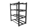 REGAŁ NA BATERIE DO UPS 830X454 2 RZĘDY 4 POZIOMY (8 PÓŁEK) CZARNY LANBERG (FLAT PACK)