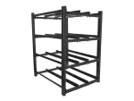 REGAŁ NA BATERIE DO UPS 830X650 3 RZĘDY 4 POZIOMY (12 PÓŁEK) CZARNY LANBERG (FLAT PACK)