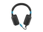 SŁUCHAWKI NAUSZNE FURY RAPTOR Z MIKROFONEM PODŚWIETLENIE RGB CZARNO-NIEBIESKIE