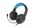 SŁUCHAWKI NAUSZNE FURY WARHAWK Z MIKROFONEM PODŚWIETLENIE RGB CZARNO-NIEBIESKIE
