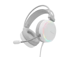 SŁUCHAWKI NAUSZNE GENESIS NEON 613 RGB Z MIKROFONEM PODŚWIETLENIE BIAŁE