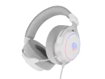 SŁUCHAWKI NAUSZNE GENESIS NEON 764 RGB Z MIKROFONEM PODŚWIETLENIE BIAŁE USB