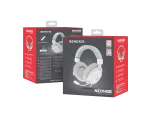 SŁUCHAWKI NAUSZNE GENESIS NEON 764 RGB Z MIKROFONEM PODŚWIETLENIE BIAŁE USB