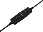 SŁUCHAWKI NAUSZNE GENESIS NEON 764 RGB Z MIKROFONEM PODŚWIETLENIE CZARNE USB