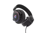 SŁUCHAWKI NAUSZNE GENESIS NEON 764 RGB Z MIKROFONEM PODŚWIETLENIE CZARNE USB