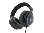 SŁUCHAWKI NAUSZNE GENESIS NEON 764 RGB Z MIKROFONEM PODŚWIETLENIE CZARNE USB