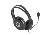 SŁUCHAWKI NAUSZNE STEREO NATEC BEAR 2 Z MIKROFONEM I REGULACJĄ GŁOŚNOŚCI CZARNE
