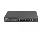 SWITCH LANBERG 16X 100MB POE+/2X COMBO NIEZARZĄDZALNY RACK 19" GIGABIT ETHERNET 150W