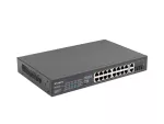 SWITCH LANBERG 16X 100MB POE+/2X COMBO NIEZARZĄDZALNY RACK 19" GIGABIT ETHERNET 150W