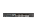 SWITCH LANBERG 16X 100MB POE+/2X COMBO NIEZARZĄDZALNY RACK 19" GIGABIT ETHERNET 250W
