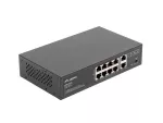 SWITCH LANBERG 8X 100MB POE+/2X 1GB NIEZARZĄDZALNY RACK 10"/19" GIGABIT ETHERNET 120W