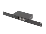SWITCH LANBERG 8X 100MB POE+/2X 1GB NIEZARZĄDZALNY RACK 10"/19" GIGABIT ETHERNET 120W