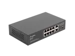 SWITCH LANBERG 8X 100MB POE+/2X 1GB NIEZARZĄDZALNY RACK 10"/19" GIGABIT ETHERNET 120W