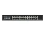 SWITCH LANBERG RSFE-24P-2C-360 24X 100MB POE+/2X COMBO RACK 19" GIGABIT ETHERNET 360W V2