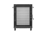 SZAFA INSTALACYJNA RACK STOJĄCA 19" 15U 600X600 CZARNA DRZWI PERFOROWANE LANBERG (FLAT PACK)