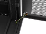 SZAFA INSTALACYJNA RACK STOJĄCA 19" 15U 600X600 CZARNA DRZWI PERFOROWANE LANBERG (FLAT PACK)