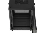 SZAFA INSTALACYJNA RACK STOJĄCA 19" 15U 600X600 CZARNA DRZWI PERFOROWANE LANBERG (FLAT PACK)