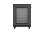 SZAFA INSTALACYJNA RACK STOJĄCA 19" 15U 600X600 CZARNA DRZWI PERFOROWANE LANBERG (FLAT PACK)