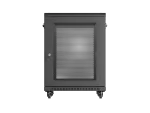 SZAFA INSTALACYJNA RACK STOJĄCA 19" 15U 600X600 CZARNA DRZWI PERFOROWANE LANBERG (FLAT PACK)