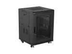 SZAFA INSTALACYJNA RACK STOJĄCA 19" 15U 600X600 CZARNA DRZWI PERFOROWANE LANBERG (FLAT PACK)